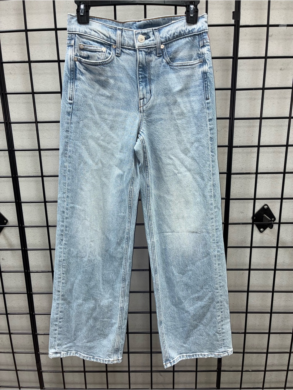 AYR The Secret Sauce High Rise Wide Leg Jeans Light Wash Size 25s